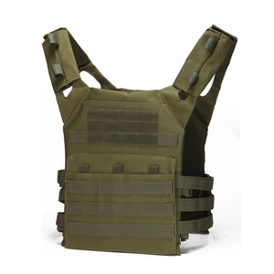 Chaleco táctico JPC ligero verde militar con sistema MOLLE para equipo de exterior