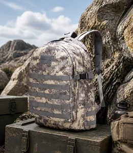 Waterproof tactical 3D camouflage backpack with Molle system for hiking and outdoor use