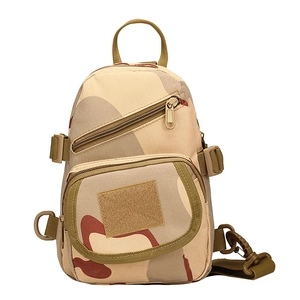 Tactical camouflage chest bag for men and women with adjustable shoulder strap and durable nylon