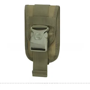 Army green tactical nylon MOLLE pouch with heavy duty buckle for outdoor utility bags