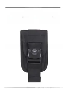 Tactical MOLLE phone pouch with durable nylon and quick-release buckle for outdoor sports
