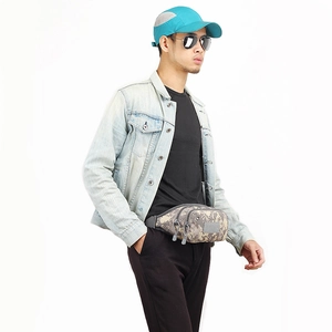 Sac banane tactique camouflage numérique pour randonnée et sport avec bandoulière