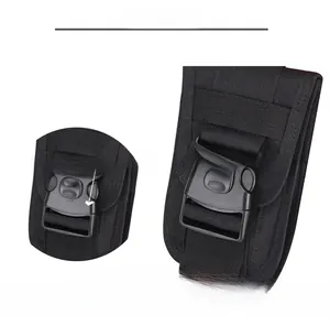 Detail of high-strength tactical buckle with locking function for outdoor molle phone pouch