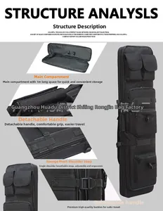 Tactical 1M gear bag detail showing nylon handles, shoulder straps and heavy-duty buckles