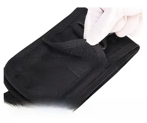 Detail shot showing the durable velcro hook-and-loop closure of this tactical phone pouch