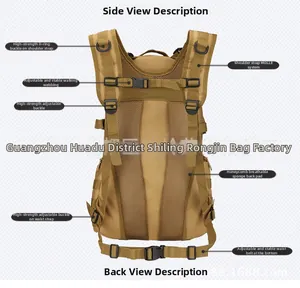 Sac tactique 35L avec rembourrage respirant et système de fixation MOLLE robuste