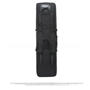 Tactical gun bag back view with padded shoulder straps and MOLLE system for outdoor gear
