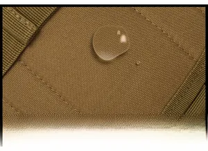 Macro view of water-resistant tactical fabric with durable high-density nylon texture
