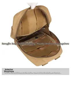 Detail view of khaki tactical pouch interior with elastic loops for medical gear storage