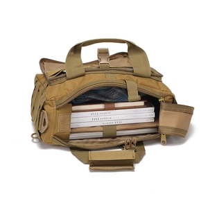 Sand tactical multifunctional bag with laptop storage and high-density nylon construction