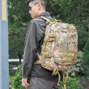 Tactical Multicam camouflage hydration backpack with MOLLE system for outdoor hiking
