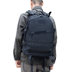 Tactical hiking backpack with MOLLE system and hydration compartment for outdoor camping
