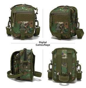 Detail view of Jungle Digital MOLLE tactical waist bag with multi-layer storage compartments