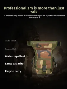 Waterproof tactical camouflage leg bag made of durable oxford cloth for outdoor activities
