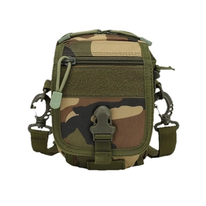Tactical woodland camo MOLLE water bottle pouch and multi-functional outdoor waist bag