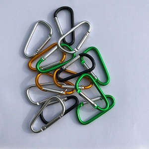 D Shape Aluminum Alloy Carabiner Clip Keychain Outdoor Camping Travel Portable Hanging Hook Snap Link For Bags Bottles