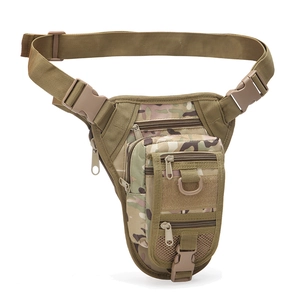 Waterproof multicam tactical leg bag made of durable nylon with adjustable straps