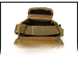 Detail of the multi-compartment interior design of this tactical waterproof leg bag