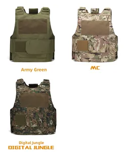 Détails du gilet tactique en vert militaire, multicam et camouflage jungle numérique