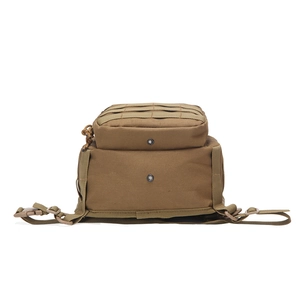 Tactical coyote brown outdoor chest bag with MOLLE webbing and adjustable strap