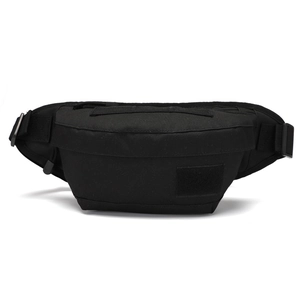 Sac banane tactique noir en nylon résistant avec sangle réglable et boucle
