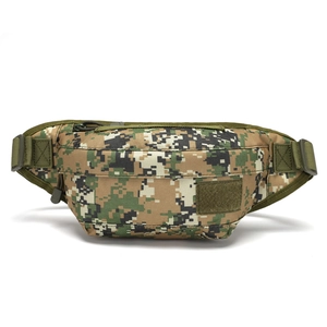 Sac banane tactique camouflage avec ceinture en nylon ajustable et motif camouflage digital