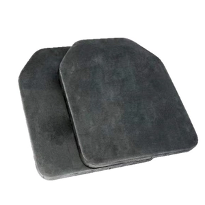 Pair of gray EVA tactical vest protective plates with durable matte finish for training