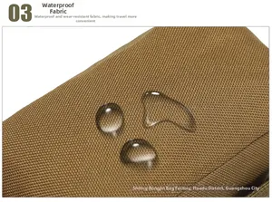 Detail aus wasserfestem Nylon-Gewebe mit Wassertropfen auf der strapazierfähigen Oberfläche