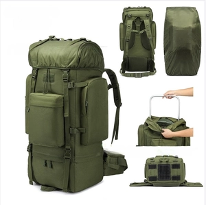 Large Capacity Outdoor Hiking Backpack Waterproof Oxford Cloth Tactical Camping Bag Professional Trekking Rucksack For Men Women