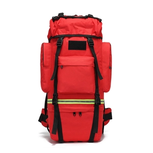 Sac à Dos de Randonnée en Plein Air de Grande Capacité Rouge Imperméable Sac à Dos de Camping Avec Bande Réfléchissante Sac de Sauvetage Tactique Pour Hommes Femmes