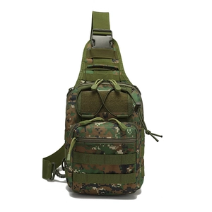 Waterproof Tactical Sling Bag Oxford Cloth MOLLE System Outdoor Hiking Chest Pack For Men Women Shoulder Bag