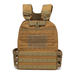 Gilet Tactique Porte-Plaques Hommes Femmes Système MOLLE Découpe Laser Protection Réglable Équipement Entraînement Extérieur
