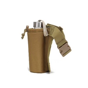 Pochette tactique en nylon imperméable pour gourde de randonnée en plein air couleur coyote