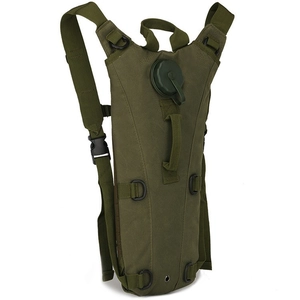 Army green tactical hydration backpack made of durable nylon for cycling and hiking