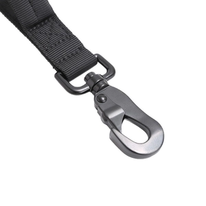 Tactical sling with reinforced X-stitch nylon strap and durable black metal swivel hook