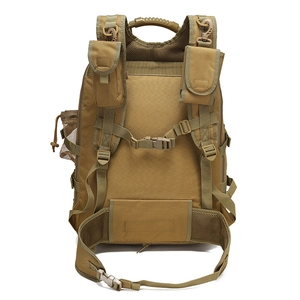 Professional khaki tactical camouflage backpack with ergonomic breathable back pads