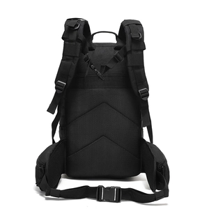 Waterproof outdoor tactical backpack with padded lumbar support and breathable mesh