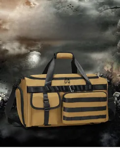 Tactical medical first aid kit in sand nylon with MOLLE system and detachable straps