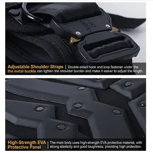 Waterproof tactical vest with adjustable shoulder straps and durable EVA protection panels
