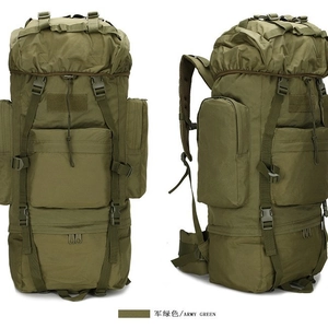 65L großer armee grüner taktischer Wanderrucksack mit Molle System und strapazierfähigen Gurten