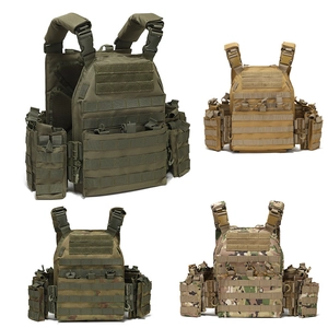 Tactical Vest Quick Release Plate Carrier Adjustable Molle System Waterproof 1000D Nylon Vest for Outdoor Training Gear