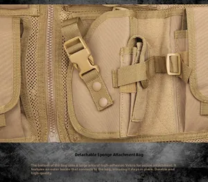 Close-up of tactical accessory pouch with high-strength buckle and velcro fastener
