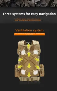 Detail of high-density breathable sponge padding on tactical backpack for air circulation