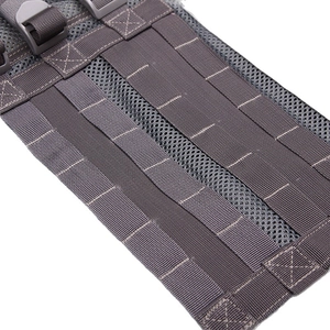Tactical MOLLE vest attachment in dark gray breathable mesh for outdoor training