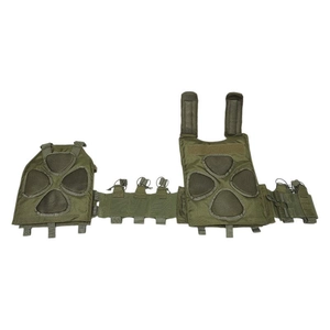 Army green 1000D MOLLE tactical vest plate carrier for outdoor training and wargame gear