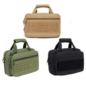 Detail view of tactical bags showing laser-cut MOLLE system in black, khaki and green