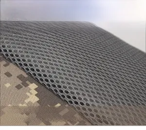 Detail of honeycomb breathable back pad on camouflage tactical outdoor backpack