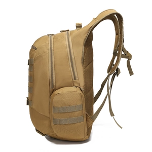 Sac à dos tactique kaki pour extérieur avec système Molle et rembourrage dorsal respirant