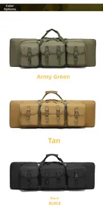Tactical dual-layer rifle backpack available in Army Green, Tan, and Black color options