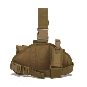 Tactical leg holster bag in coyote brown featuring adjustable nylon straps and molle system